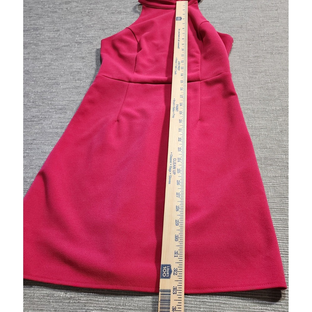 fab'rik fuchsia Halter Neck Mini Dress Sleeveless Cocktail Party Size M - Picture 4 of 11